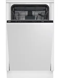 Dishwasher BEKO DIS46120 fully built-in slimline 45 cm, 11 place settings, white, 46 dB, E energy