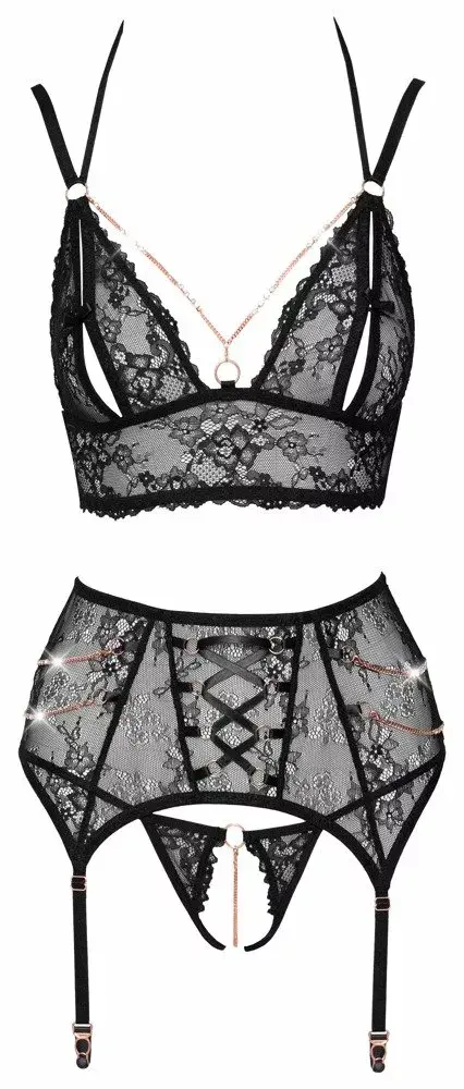 Apakšveļas komplekts abierta fina Bra Suspender Set Abierta Fina M Photo 7