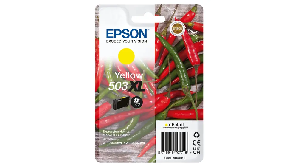 Oriģināls dzeltenās krāsas tintes kasetne Epson