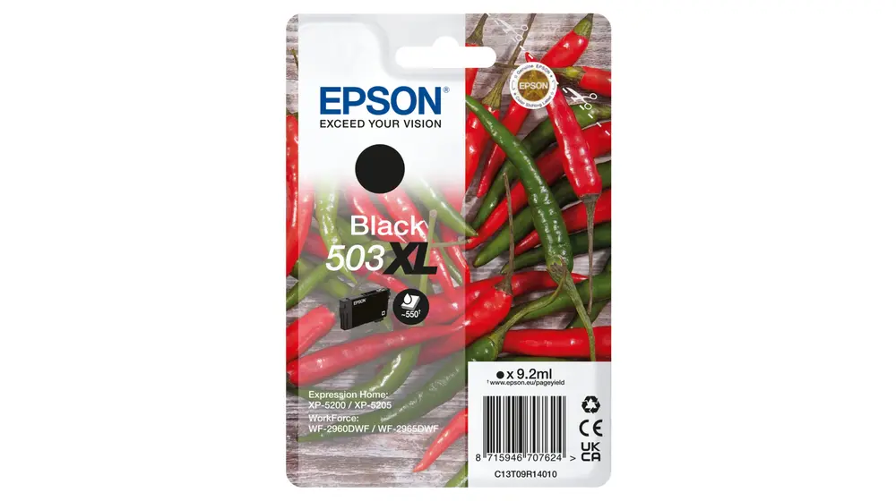 Epson 503XL oriģinālais melnās tintes kasetne
