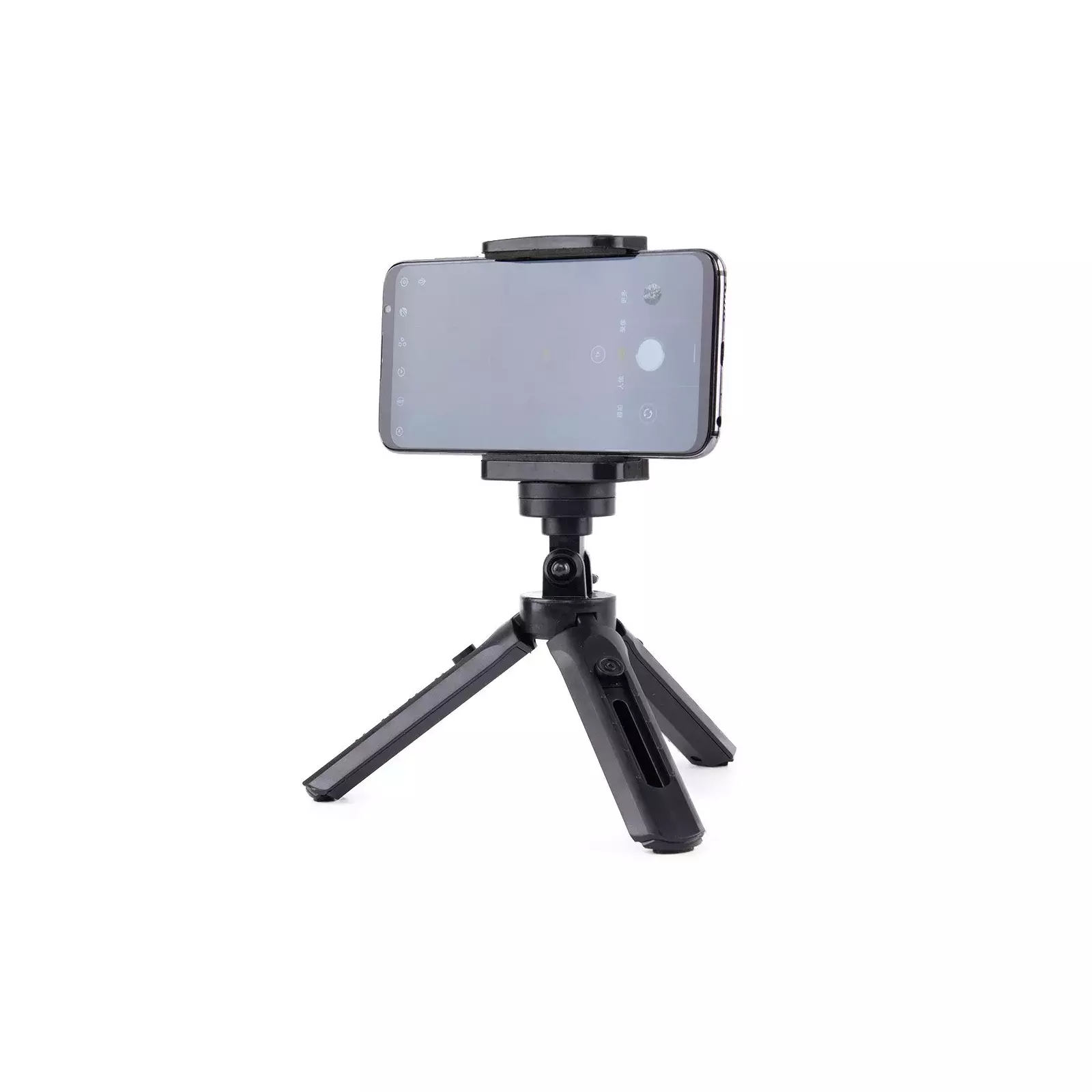 Hurtel Mini Tripod with phone holder mount black Photo 20