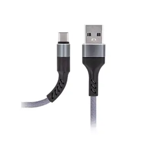 MaXlife OEM001955 USB kabelis 1 m USB A pret USB C Ātrā uzlāde Melns Pelēks
