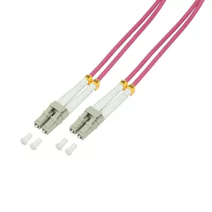 LogiLink FP4LC50 InfiniBand Fibre Optic Cable 50m 2x LC Violet