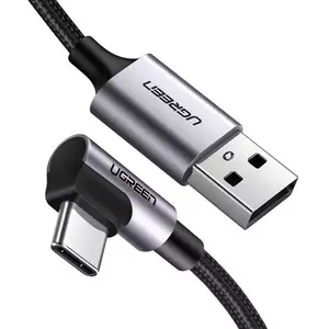 USB cable UGREEN 50942 USB 2.0, 2 m — USB-A to USB-C, 5 V/3 A, black, angled USB-C