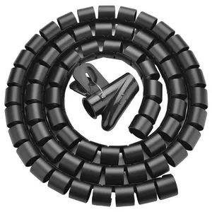 Kabeļu organizators UGREEN Spiral Black — spirālveida aizsargs kabeļiem, 1 gab.