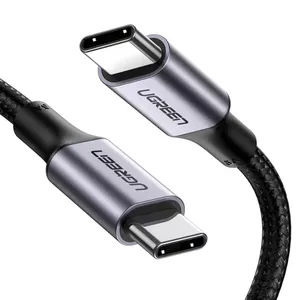 USB-C to USB-C cable UGREEN 70427, USB 2.0, 1 m, Black/Silver