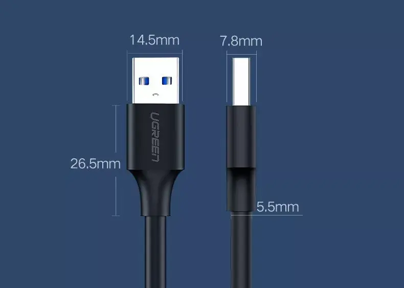 UGREEN USB 2.0 vīrietis–vīrietis kabelis 1 m Photo 12