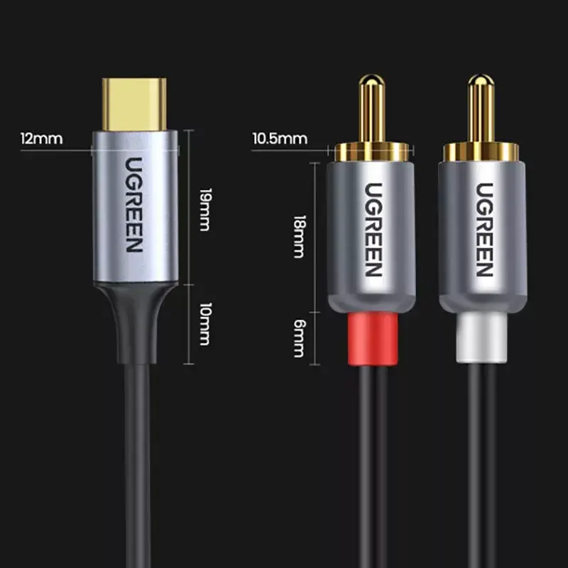UGREEN USB Type-C to 2×RCA audio cable 1.5 m Photo 10