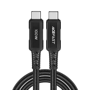 Кабель USB Type-C — USB Type-C Acefast C4-03, 2 м, 100 Вт (20В/5А), чёрный