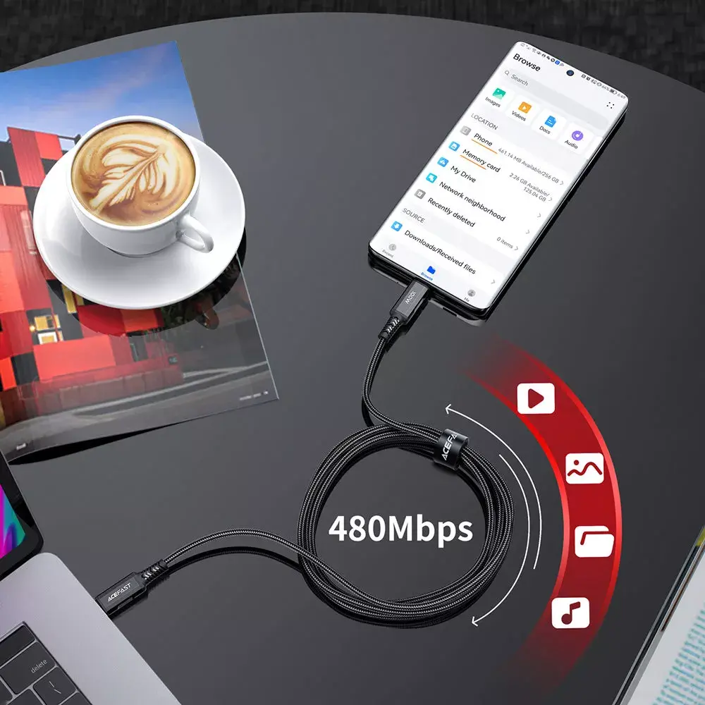Acefast кабель USB Type-C C4-03 — 2 м, 100 Вт Photo 8