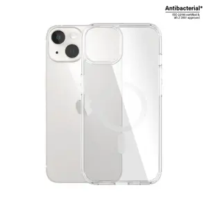PanzerGlass HardCase Caurspīdīgs ar baltu MagSafe Apple iPhone 14 un iPhone 13 aizmugurējais vāciņš Termoplastisks poliuretāns