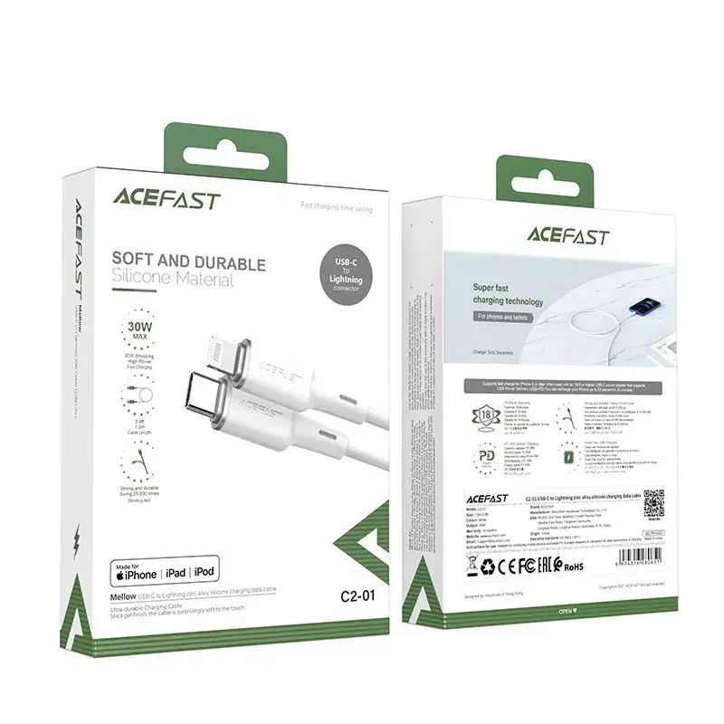 Acefast C2-01 кабель USB-C — Lightning 1,2 м Photo 5