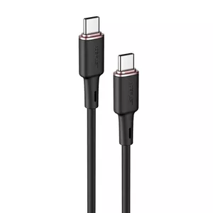 Acefast kabelis USB Type C - USB Type C 1.2m, 60W (20V / 3A), melns (C2-03 black)