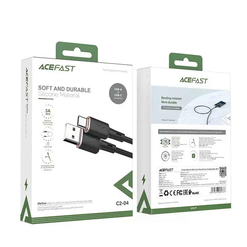 Acefast USB Type‑C C2-04 kabelis 1,2 m 3A Photo 5