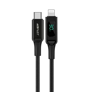 USB Type-C to Lightning cable Acefast C6-01, 1.2 m, 30W (3A), black