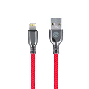USB—Lightning kabelis forever Tornado 1,0 m 3A sarkans