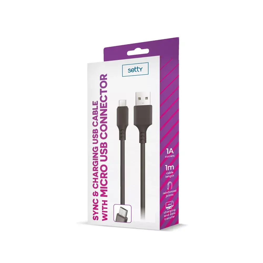 USB-кабель Setty microUSB 1,0 м 1 A Photo 2
