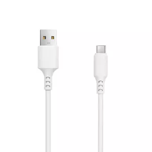 USB kabelis Setty microUSB 1,0 m 2A balts