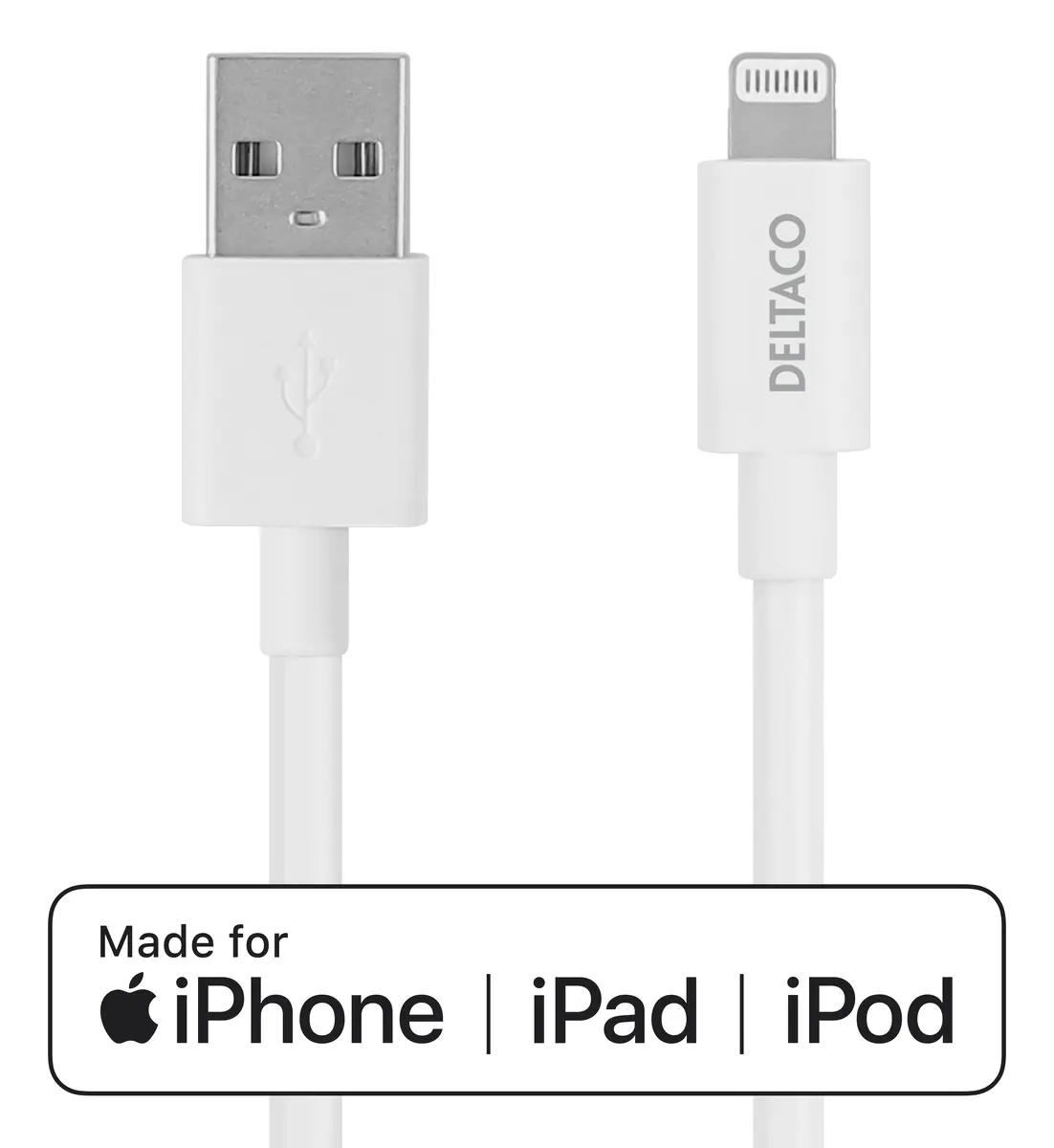 DELTACO IPLH-4005 Lightning Kabelis USB A