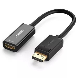 Видео адаптер UGREEN DisplayPort (м) на HDMI (г) 0.25 м, позолоченные контакты, поддержка 1080p
