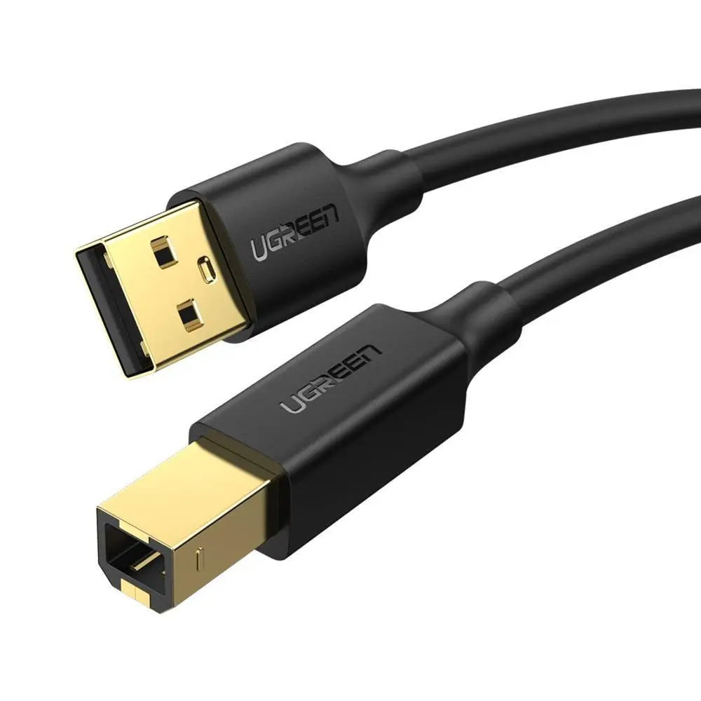 Кабель USB 2.0 UGREEN US135 A - B 2м Черный Photo 2