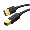 Кабель USB 2.0 UGREEN US135 A - B 2м Черный Photo 2