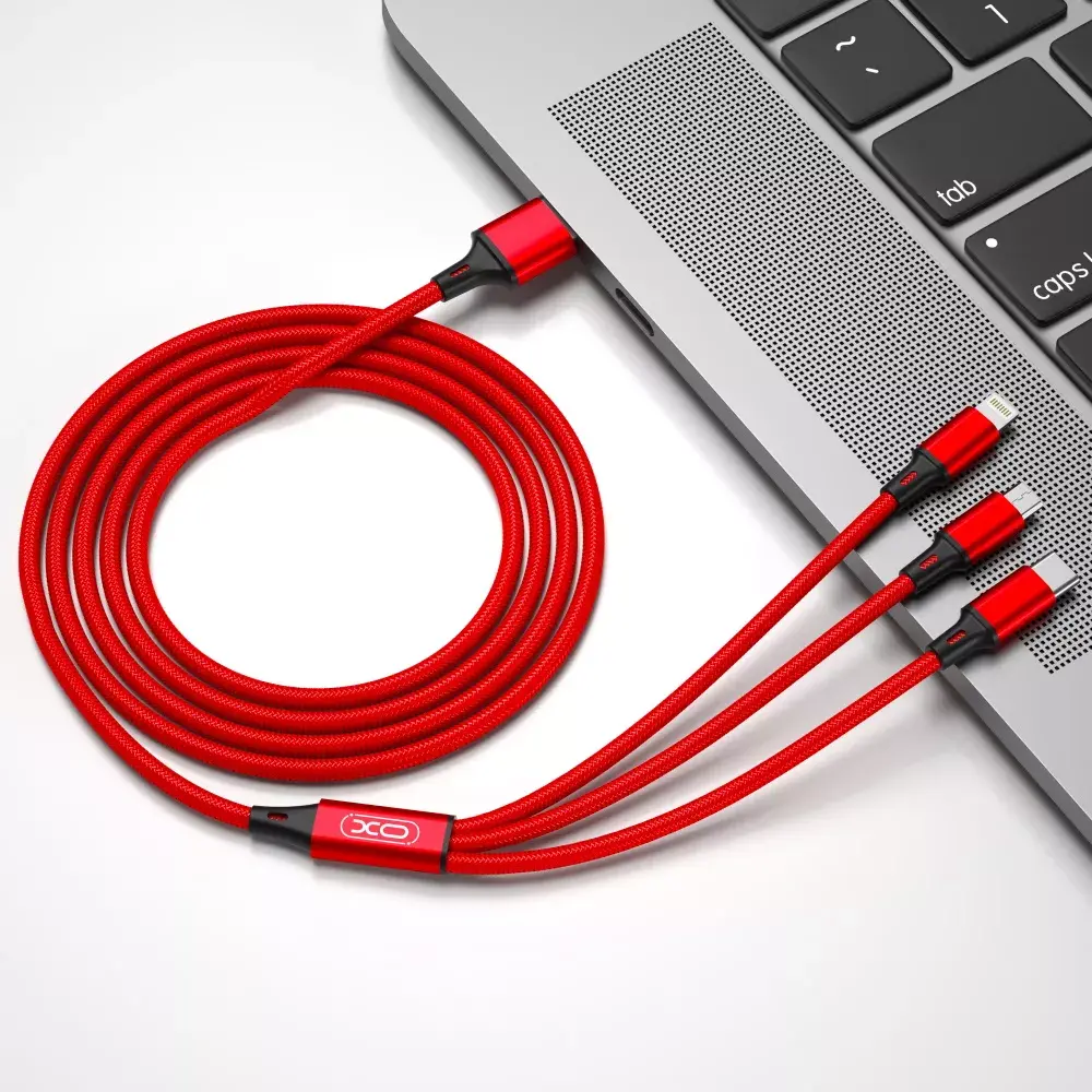 USB cable XO NB173 3‑in‑1 1.2 m 2.4A Photo 4