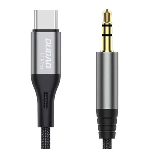 DUDAO audio cable USB-C - mini jack 3.5mm 1m gray L11PROT - Kabel - Audio/Multimedia USB kabelis USB C Pelēks