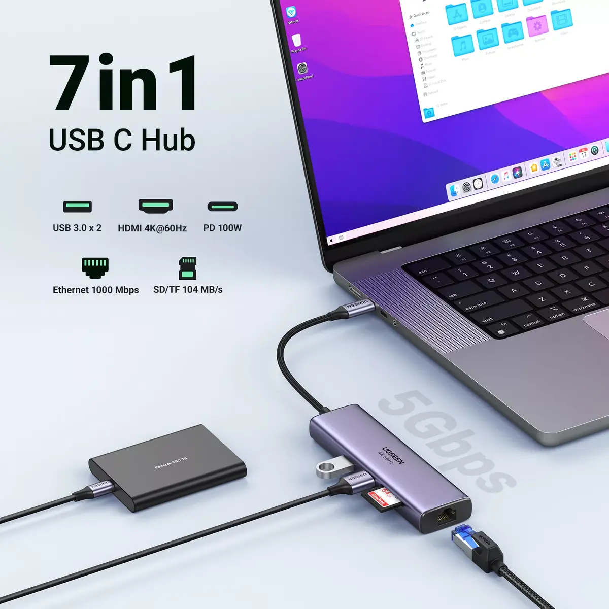 USB-C хаб UGREEN 60515 Photo 4
