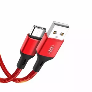 XO NB143 Durable TPE Universal USB to USB-C (Type-C) Data & External Charging 2.4A Cable 1m Red