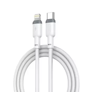 XO NB208A Durable TPE Universāls USB-C uz Lightning PD 20W Datu & Ātrās uzlādes Kabelis 1m Balts (NB208A)