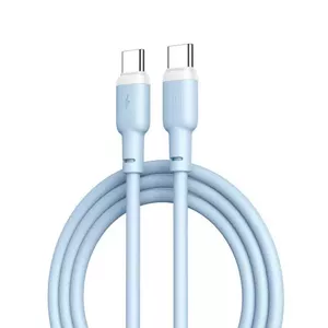 XO NB208B Durable TPE Universal USB-C to USB-C PD 60W Data & Fast 2.4A Charging Cable 1m Blue (NB208B)