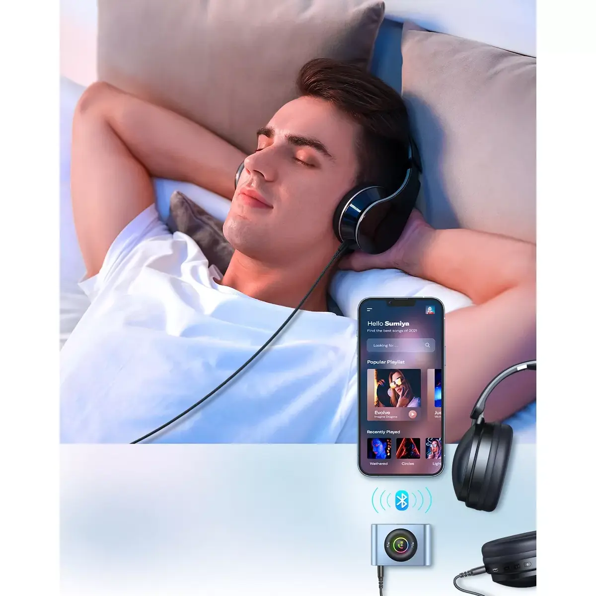 Bluetooth 5.3 трансмиттер Joyroom JR-CB1 с гарнитурой Photo 17