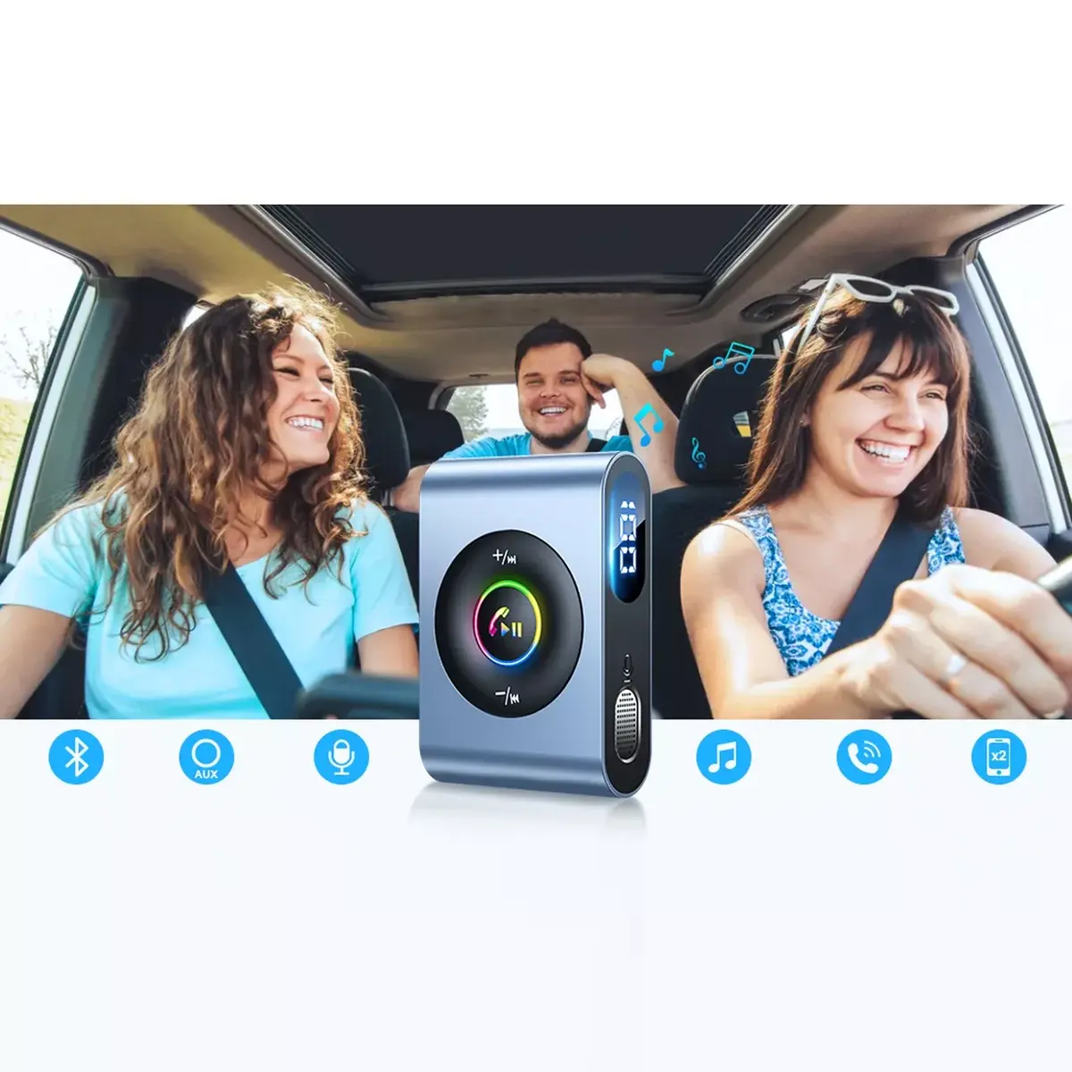 Bluetooth 5.3 трансмиттер Joyroom JR-CB1 с гарнитурой Photo 13