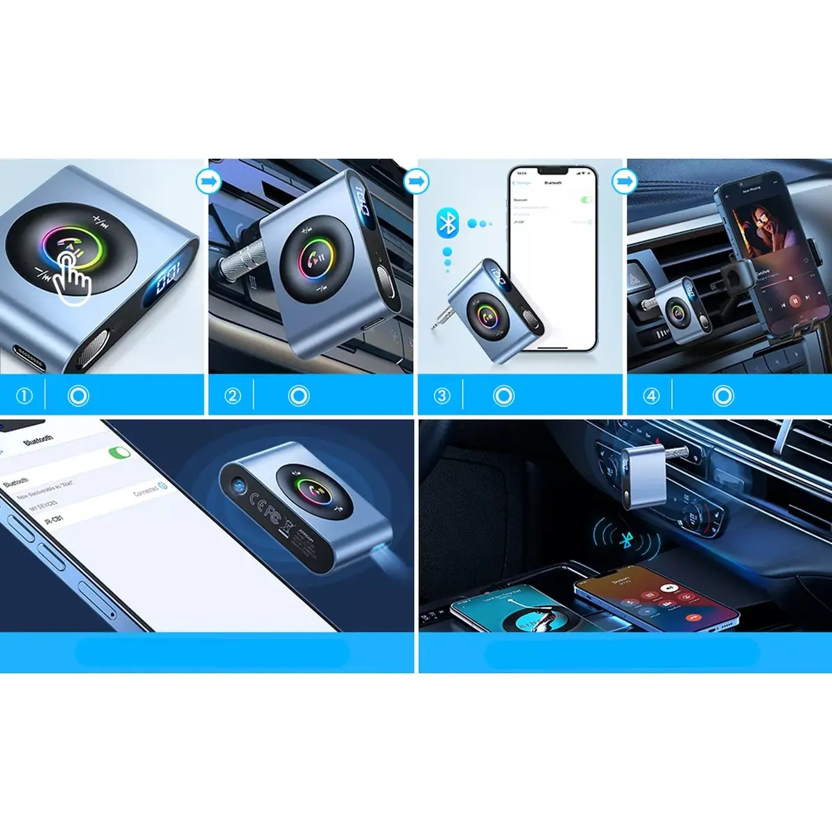 Bluetooth 5.3 трансмиттер Joyroom JR-CB1 с гарнитурой Photo 5