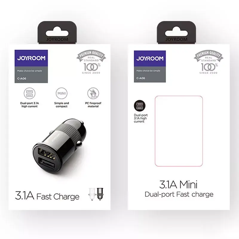 Car charger Joyroom C-A06 — dual-port 3.1A Photo 5