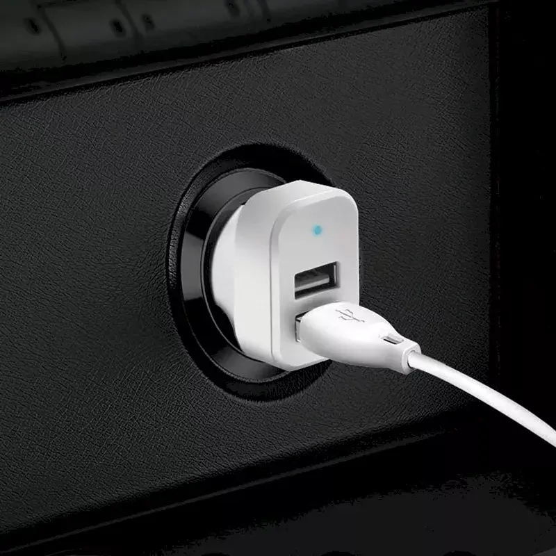 Авто зарядное Dudao R7 — 2× USB‑A с мульти‑кабелем Photo 4