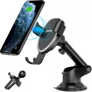 Car phone mount CHOETECH T536-S with 10W wireless charging, dashboard/windshield installation