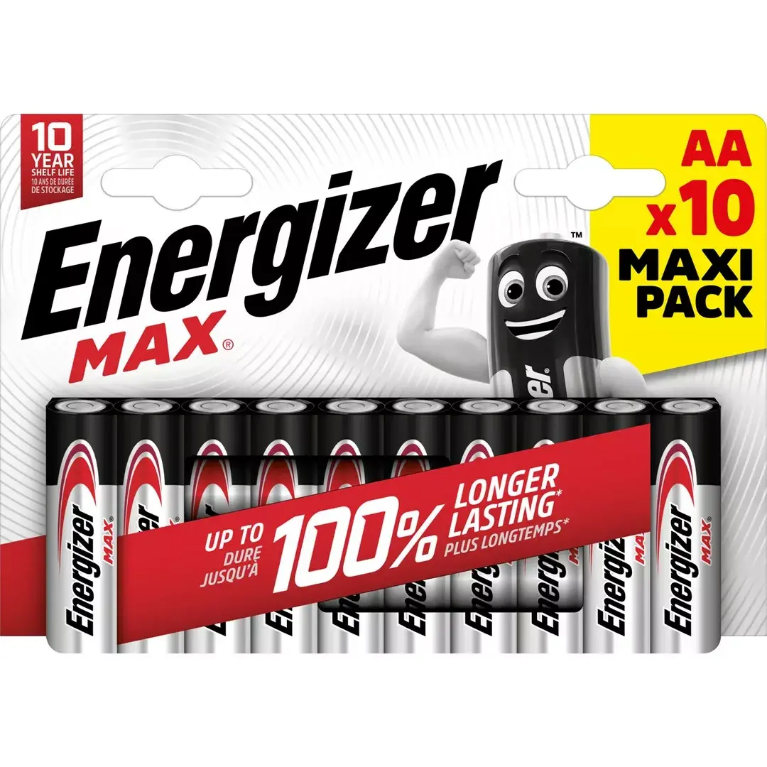 Alkalīnās AA baterijas Energizer MAX LR6 10 gab. Photo 2