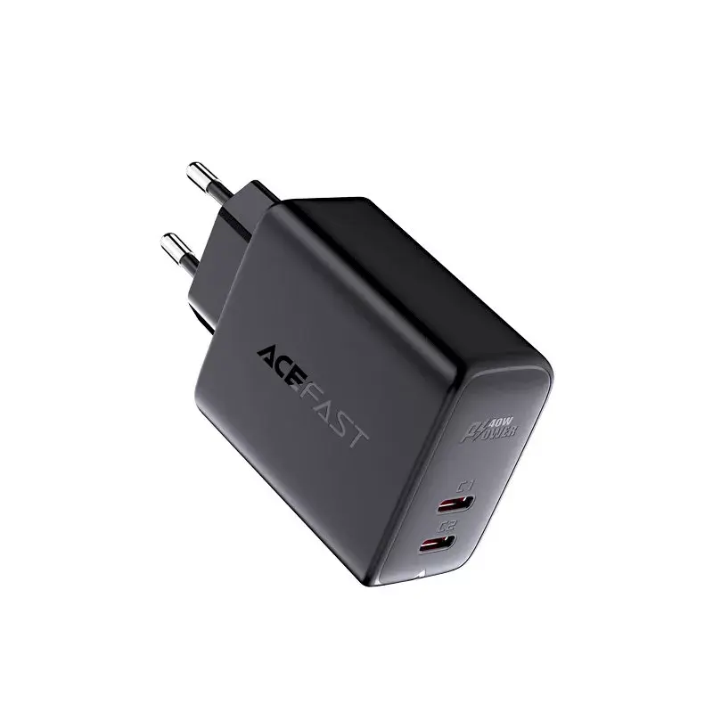 Acefast A9 black — 2x USB‑C 40W lādētājs Photo 4