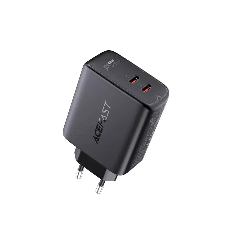 Acefast A9 black — 2x USB‑C 40W lādētājs Photo 7