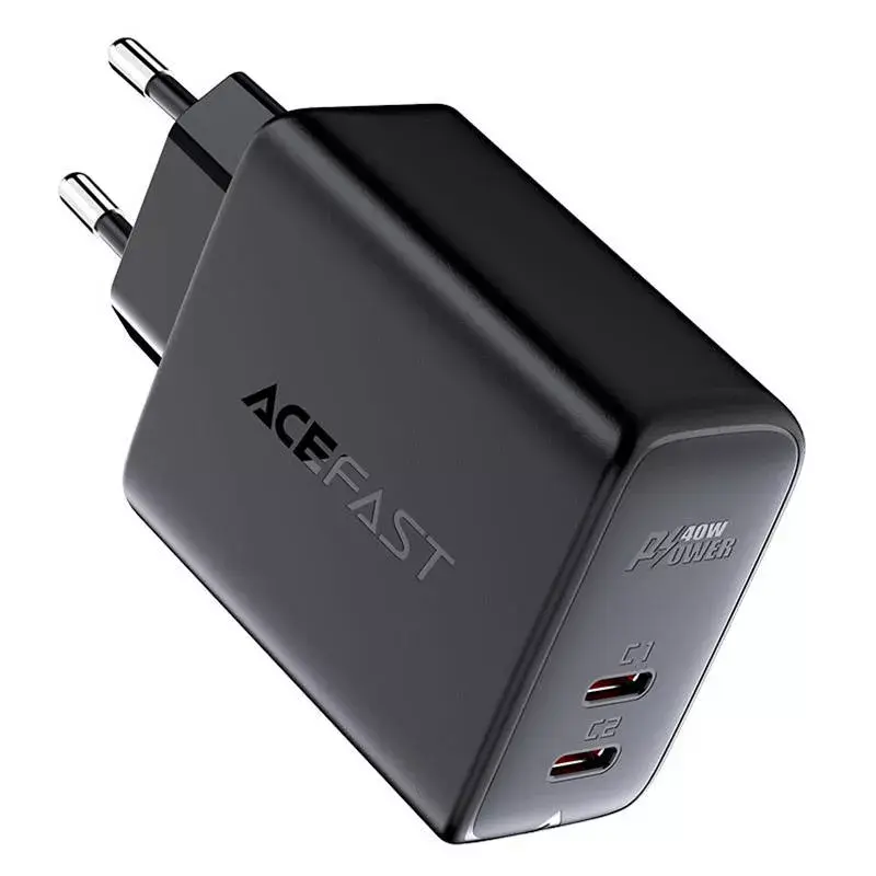 Acefast A9 black — 2x USB‑C 40W lādētājs Photo 8