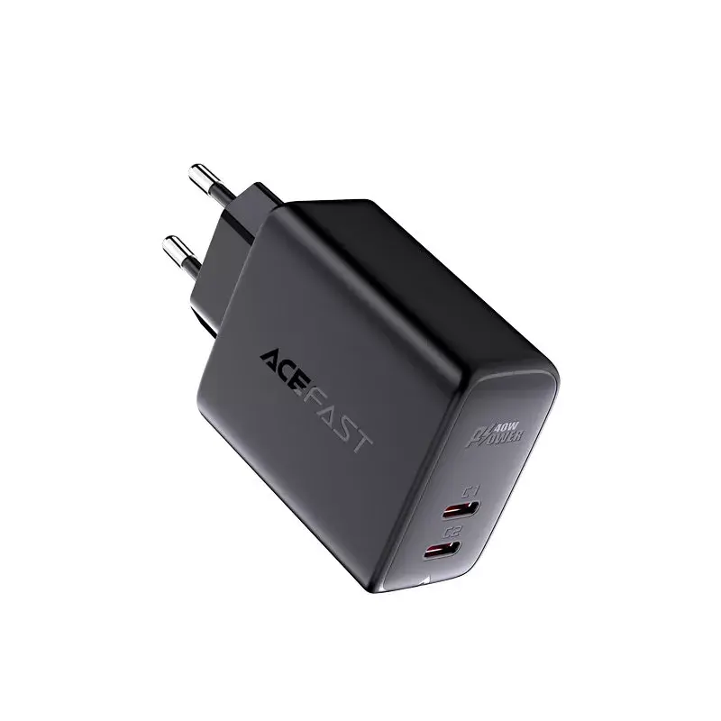 Acefast A9 black — 2x USB‑C 40W lādētājs Photo 6