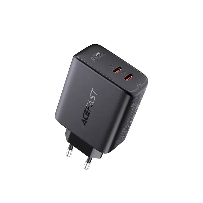 Acefast A9 black — 2x USB‑C 40W lādētājs Photo 9