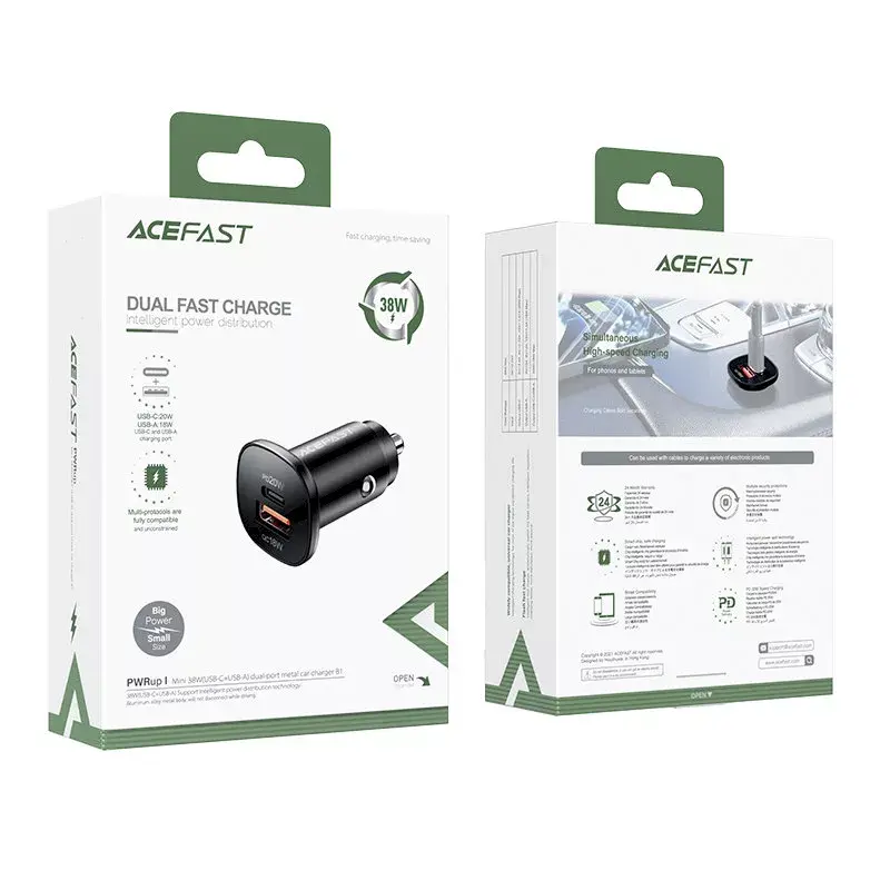 Acefast B1 38 Вт автомобильное зарядное (USB-C+USB-A) Photo 12
