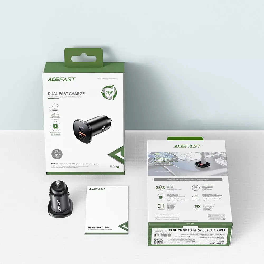 Acefast B1 38 Вт автомобильное зарядное (USB-C+USB-A) Photo 19
