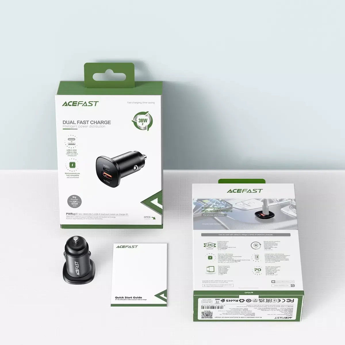 Acefast B1 38 Вт автомобильное зарядное (USB-C+USB-A) Photo 24