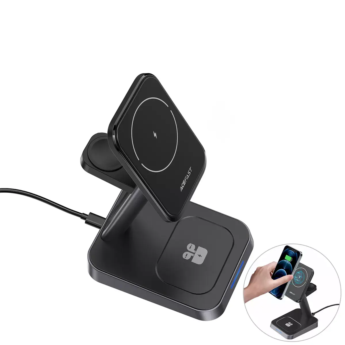 Acefast E3 Three-in-One wireless charging stand Photo 10