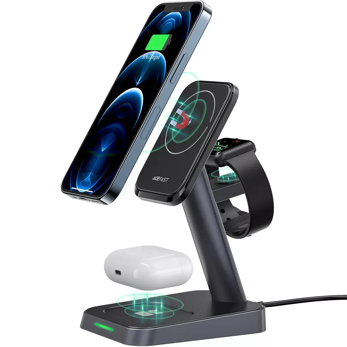Acefast E3 Three-in-One wireless charging stand Photo 11