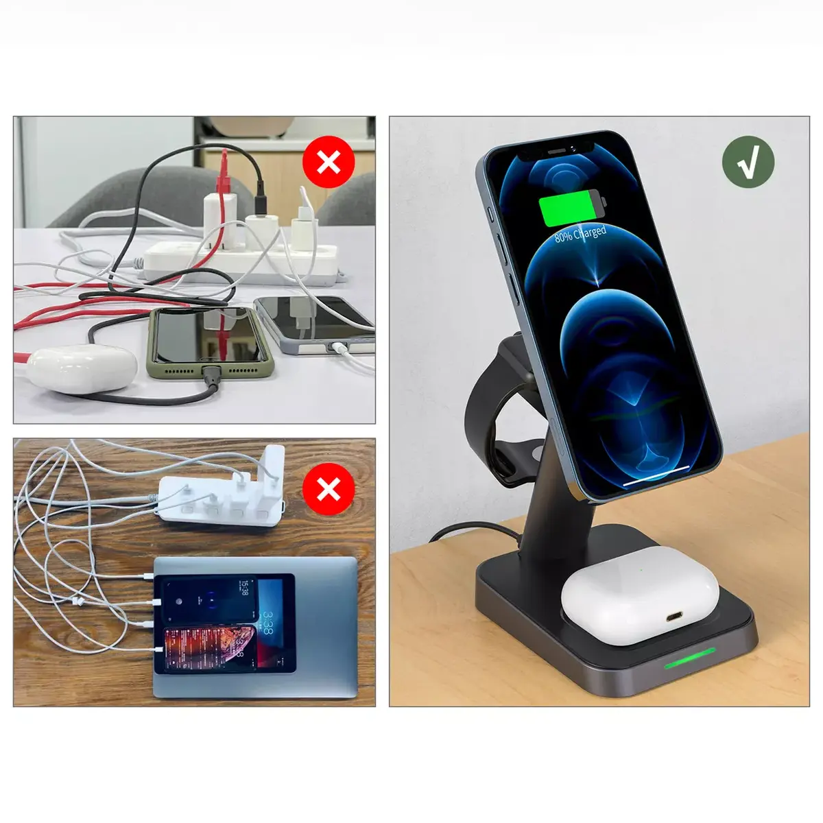 Acefast E3 Three-in-One wireless charging stand Photo 16